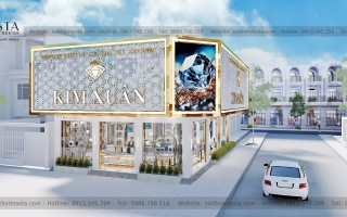 Thiết kế tiệm vàng Kim Xuân Bình Thuận